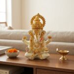 Gold Mukut Ganesha Idol in Premium Resin for Home & Temple - Image 6