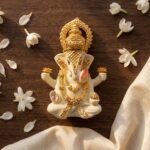 Gold Mukut Ganesha Idol in Premium Resin for Home & Temple - Image 7