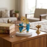 Lord Krishna Blue Hand Playing Flute with Mor Pankh Resin Idol - Image 7
