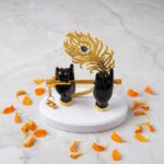 Lord Krishna Black Hand Playing Flute with Mor Pankh Resin Idol - Image 4