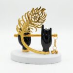 Lord Krishna Black Hand Playing Flute with Mor Pankh Resin Idol - Image 5