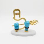 Lord Shiva Blue Hand Holding Trishul Resin Idol - Image 3