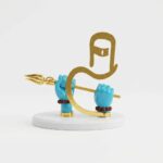 Lord Shiva Blue Hand Holding Trishul Resin Idol - Image 5