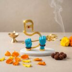 Lord Shiva Blue Hand Holding Trishul Resin Idol - Image 6