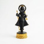 Black Resin Lord Ram Idol with Golden Jewellery & Bow for Home Temple - Image 6